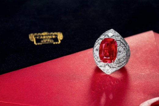 Poly Auctions Cartier ruby ring 